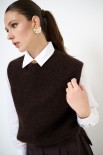 GILET PARICOLLO MOHAIR MORO