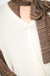 PONCHO CON BOTTONE MOHAIR BEIGE