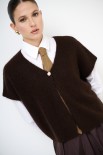 PONCHO CON BOTTONE MOHAIR MORO