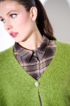 PONCHO CON BOTTONE MOHAIR VERDE