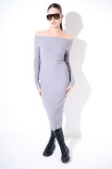 ABITO MIDI COSTINA GRIGIO