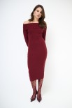 ABITO MIDI COSTINA VINO