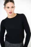 MAGLIA PARICOLLO CROP NERO