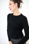 MAGLIA PARICOLLO CROP NERO