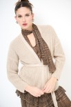 CARDIGAN INCROCIO KIMONO FILO LUREX ECRU
