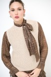 GILET PARICOLLO FILO LUREX ECRU
