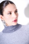 MAGLIA MEZZO COLLO BORDO PELOSO GRIGIO