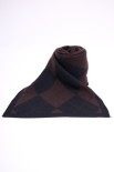 SCIARPA ROMBI MISTO CACHEMIRE MORO