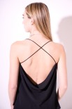 TOP/BODY STRASS SCHIENASCOPERTA NERO