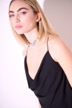 TOP/BODY STRASS SCHIENASCOPERTA NERO